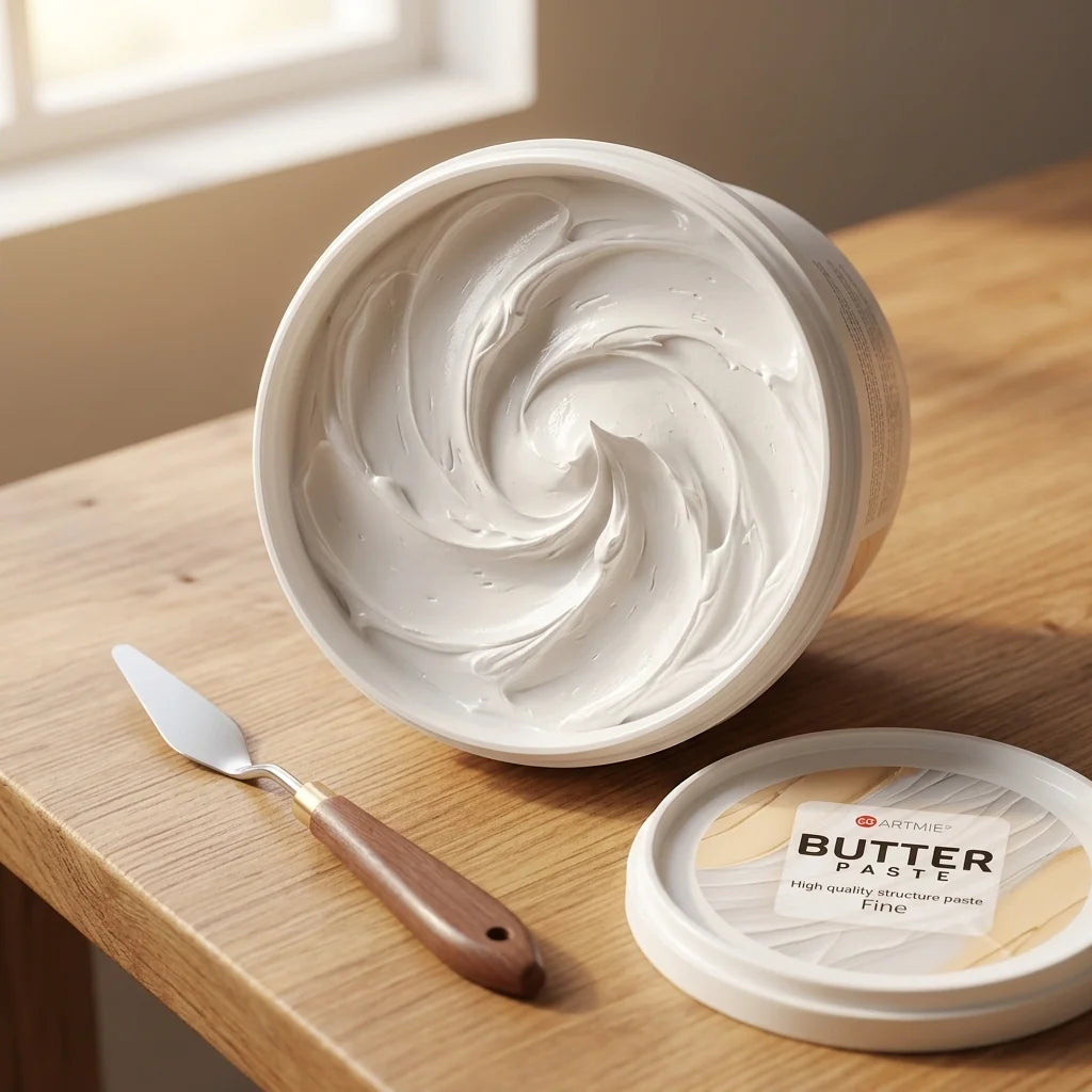 Otvoreno pakiranje ARTMIE Butter Paste — vidljiva struktura paste unutra