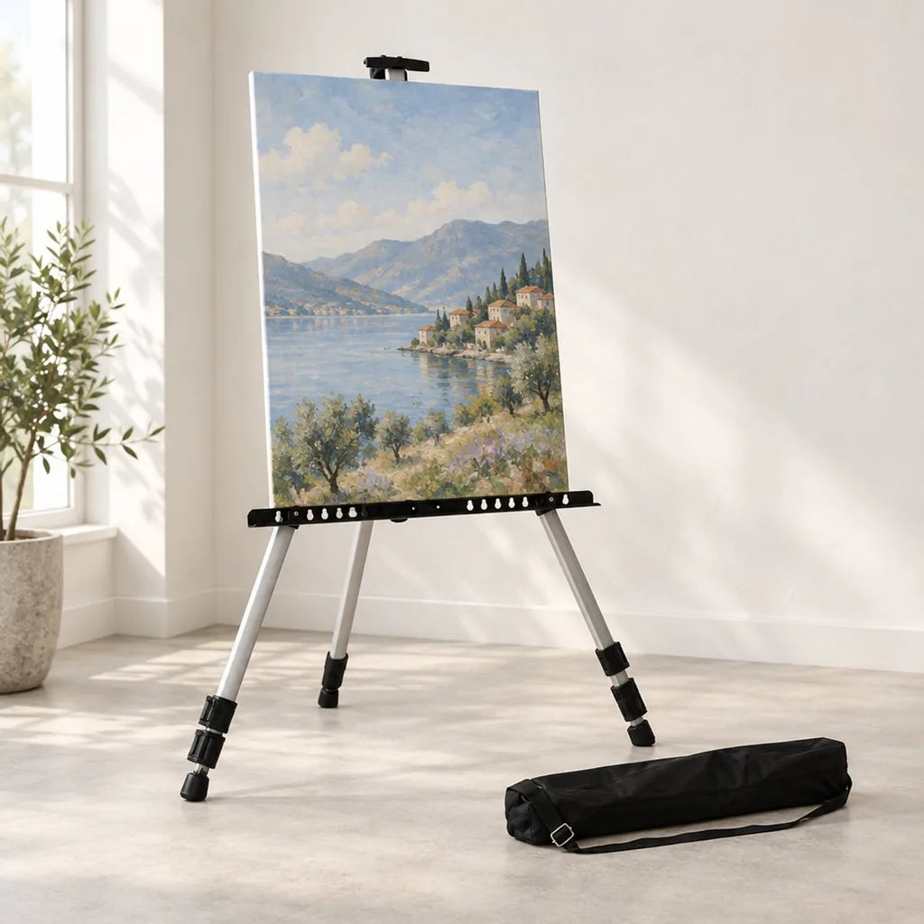 Aluminijski štafelaj Royal ALUMINIUM — visina do 160 cm, platno do 85 cm, sklopljen 51 cm