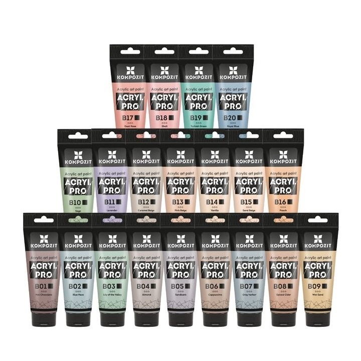 ACRYL PRO kompozitni set pastelnih akrilnih boja