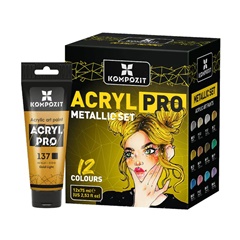 ACRYL PRO METALIC Set akrilnih boja