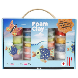 Kofer s masom za modeliranje Foam Clay - 31 kom